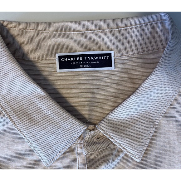Charles Tyrwhitt Mens Peach Heathered Polo Shirt XX Large Tyrwhitt Cool - Picture 2 of 6